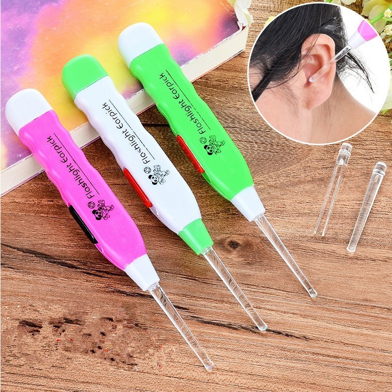 Lucky Family LED Light ช ้ อนหูเครื ่ องมือหยิบหูขี ้ ผึ ้ ง Remover ทําความสะอาดหูเลือก Luminous ช ้ อนหู