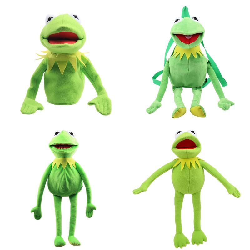 ตุ๊กตาฟิกเกอร์ Sesame Street Kermit Hand Puppet แบบนิ่ม ขนาด 40-65 ซม. พร็อพปาร์ตี้คริสต์มาส ของเล่นสําหรับเด็ก