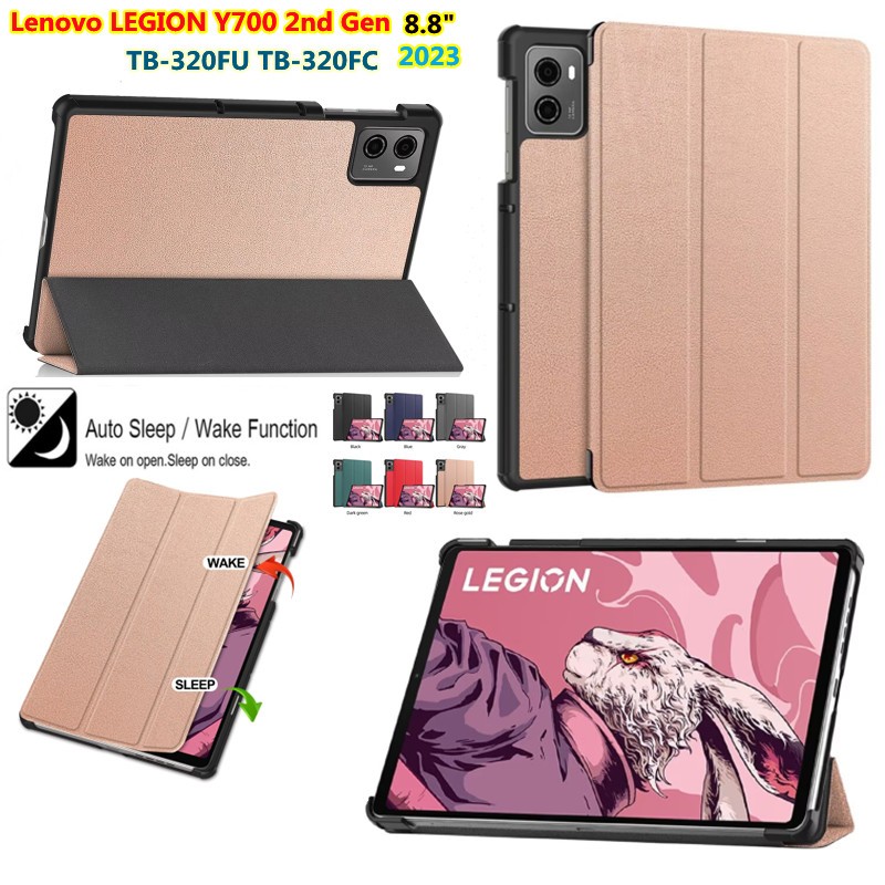 For Lenovo LEGION Y700 2nd Gen 8.8" TB-320FU TB-320FC PC Hard shell Shockproof Smart PU Leather Stan