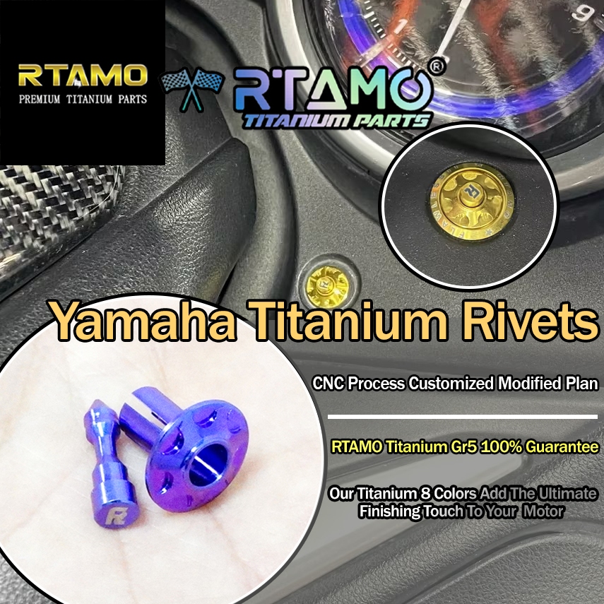 RTAMO Titanium Gr5 Rivets Xmax300 Tmax Near The Gauge Self-Locking Bolt Xmax Body Locking Nut