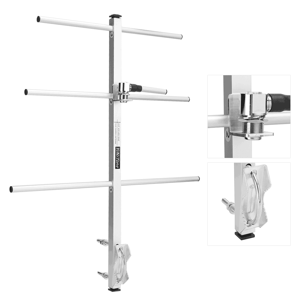 Yagi เสาอากาศ UHF430-450MHz กําไรสูง 7DBd SO239 Connector Yagi Gamma เสาอากาศ fit สําหรับ TYT MD398 