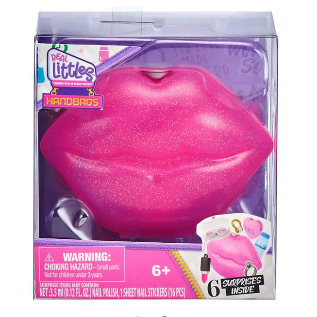 Shopkins Real Littles Handbags Series-2 for Kids, Kisses Shopkins กระเป๋าถือ ลาย Real Littles Series-2 สําหรับเด็ก Kisses