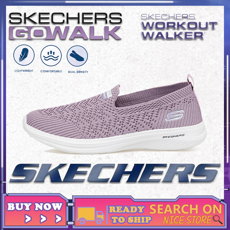[รองเท้าผ้าใบผู้หญิง] Skechers_ Go-walk รองเท้าผ้าใบ สลิปออน กีฬา รองเท้าส้นแบน Kasut Sukan Wanita Walking Running Girl LFIH
