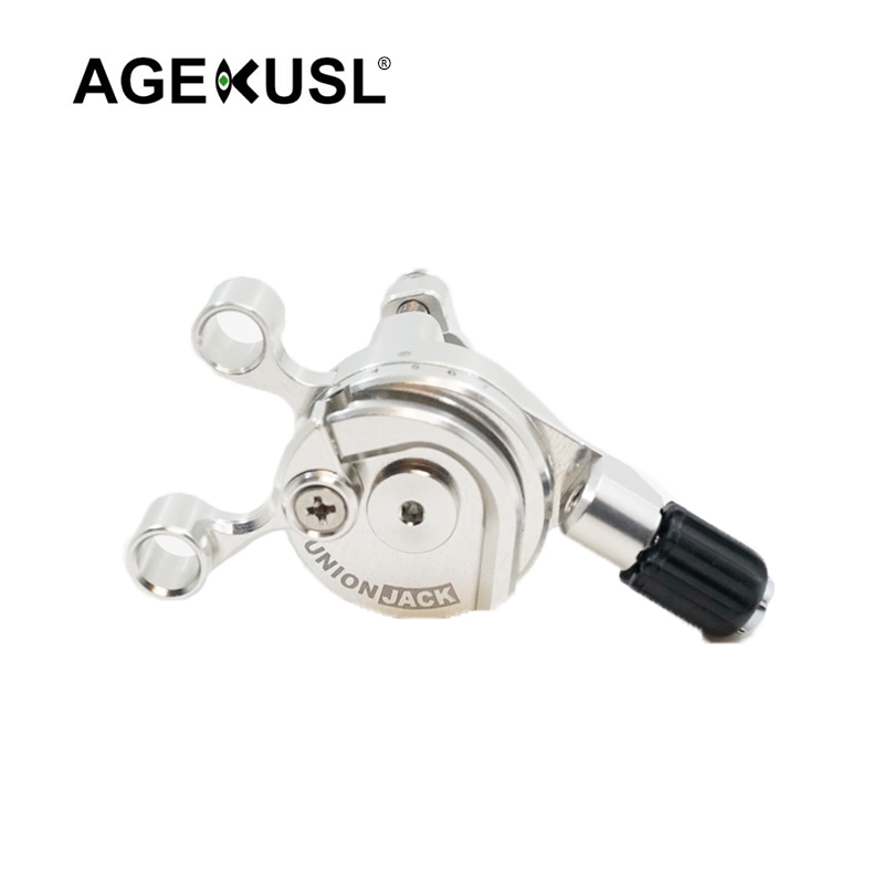 Union Jack จักรยาน Shifter เกียร์ Trigger Shift ด้านซ้าย Finger Dial Shifter ภายนอก 2-7 ความเร็วใช้ส