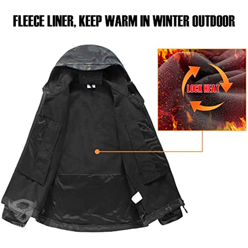 Eaglade เสื้อแจ็คเก็ตยุทธวิธีสําหรับผู้ชายสีดํา