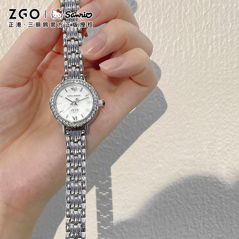 ZGO x Hello Kitty นาฬิกาข้อมือผู้หญิง ของแท้ โรสโกลด์ กันน้ำ นาฬิกาข้อมือควอตซ์แฟชั่น ลาย หรูหรา 286