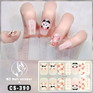 Cs สติกเกอร์ติดเล็บ ไฮเอนด์ การ์ตูน กลิตเตอร์ ผง สีพื้น ไล่ระดับสี กระโดด กันน้ํา ติดทนนาน สติกเกอร์ติดเล็บ แบบเต็ม สร้างสรรค์ DIY