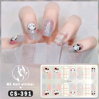 Cs สติกเกอร์ติดเล็บ ไฮเอนด์ การ์ตูน กลิตเตอร์ ผง สีพื้น ไล่ระดับสี กระโดด กันน้ํา ติดทนนาน สติกเกอร์ติดเล็บ แบบเต็ม สร้างสรรค์ DIY