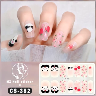Cs สติกเกอร์ติดเล็บ ไฮเอนด์ การ์ตูน กลิตเตอร์ ผง สีพื้น ไล่ระดับสี กระโดด กันน้ํา ติดทนนาน สติกเกอร์ติดเล็บ แบบเต็ม สร้างสรรค์ DIY