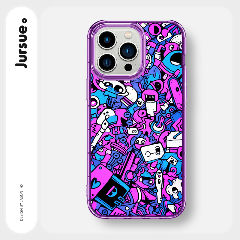 JURSUE เคสไอโฟน เคสซิลิโคนนุ่มกันกระแทกใสการ์ตูนน่ารักตลก เคสโทรศัพท์ Compatible for iPhone 16 15 14 13 12 11 Pro Max SE 2020 X XR XS 8 7 Plus พลัส Y4485Q