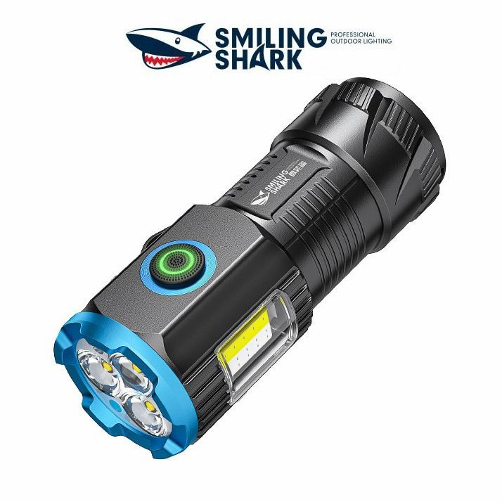 Smiling SHARK ไฟฉายสปอตไลท์ ขนาดเล็ก สําหรับตั้งแคมป์ เดินป่า กลางแจ้ง