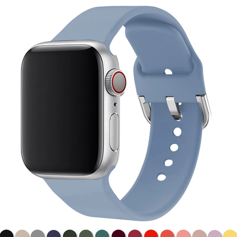 สายนาฬิกาข้อมือซิลิโคน แบบนิ่ม สําหรับ Apple Watch series SE 11 10 9 8 7 6 5 4 3 Ultra i Watch 49 มม. 45 มม. 44 มม. 42 มม.