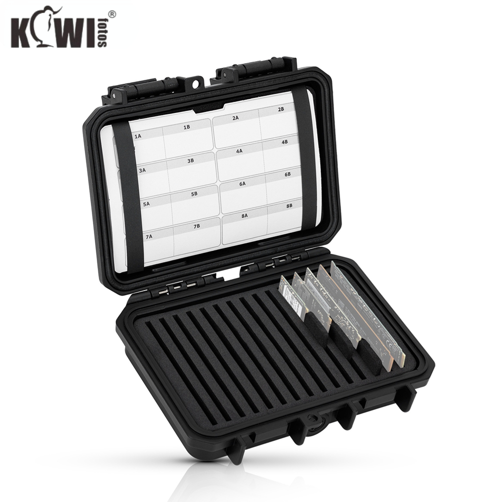 Kiwifotos กล่องเก็บโซลิดสเตทไดรฟ์ กันน้ํา สําหรับ M.2 Internal SSD M.2 2280 2260 2242 2230 15 ชิ้น