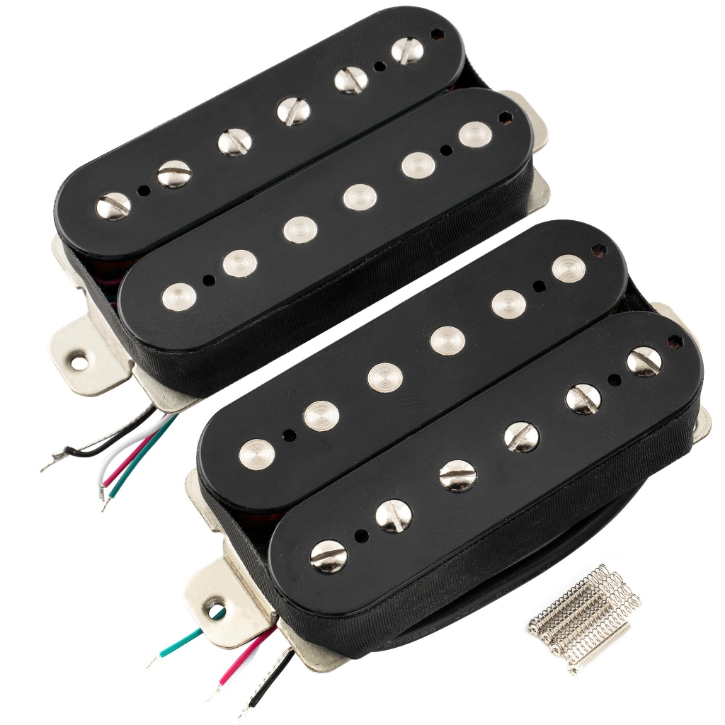 Musiclily Pro Alnico 5 แม่เหล็ก Unclosed Humbucker คอสะพานรถกระบะชุด 7.8K/16.6K สําหรับกีตาร์ไฟฟ้า