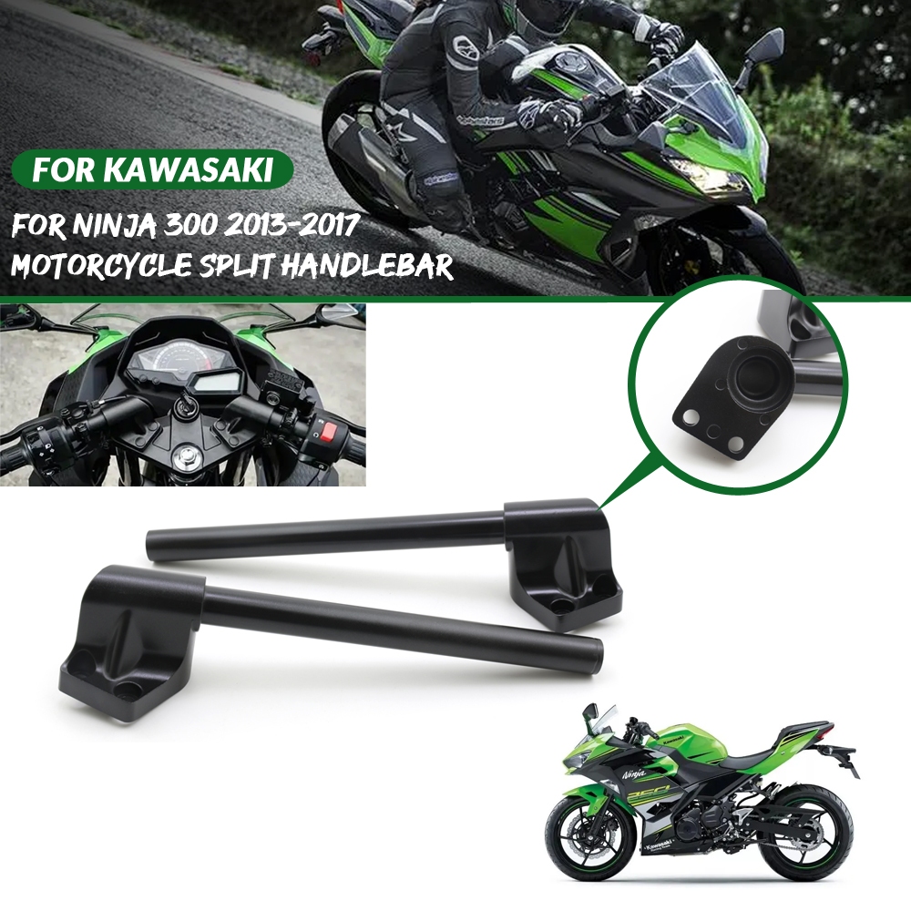 รถจักรยานยนต์แยกมือจับบาร์ซ้ายและขวาสําหรับ Kawasaki Ninja 300 300R 250 250R EX250 08-17 อะไหล่ทดแทน
