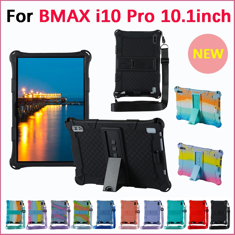 เคสแท็บเล็ต PC ซิลิโคนนิ่ม พร้อมสายคล้อง สําหรับ BMAX i10 Pro 10.1 นิ้ว MaxPad i10 Pro
