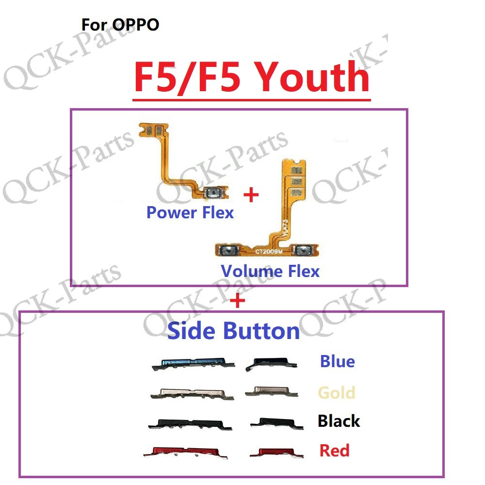 ปุ่มกดเปิดปิด ปิด เสียงเงียบ แบบเปลี่ยน สําหรับ OPPO F5 Youth