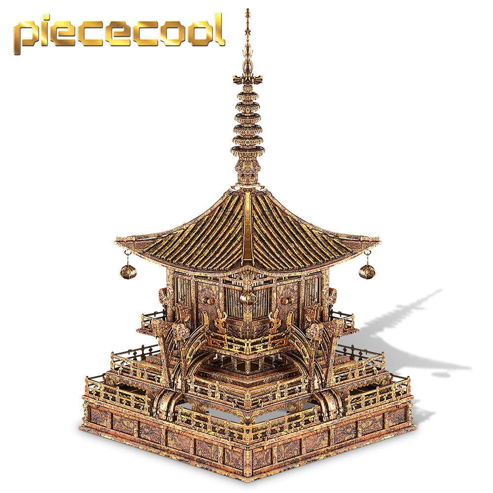 Piececool จิ๊กซอว์โลหะ 3D สีบรอนซ์ บรอนซ์ งานฝีมือ DIY ชุดอาคาร บรรเทาความเครียด ของขวัญวันเกิดปีใหม่