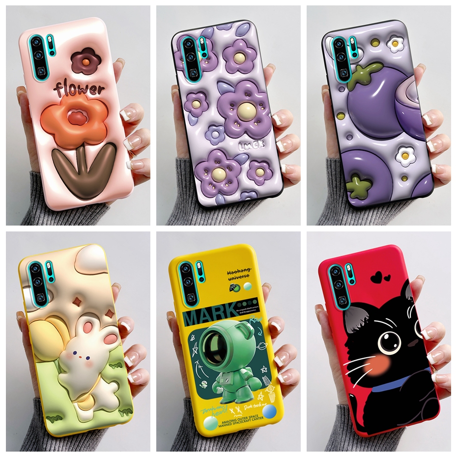 เคส Huawei P30 / P30 Pro เคส ใหม่ล่าสุด ลายดอกไม้ ซิลิโคนนิ่ม สีลูกกวาด เคสโทรศัพท์ กันกระแทก