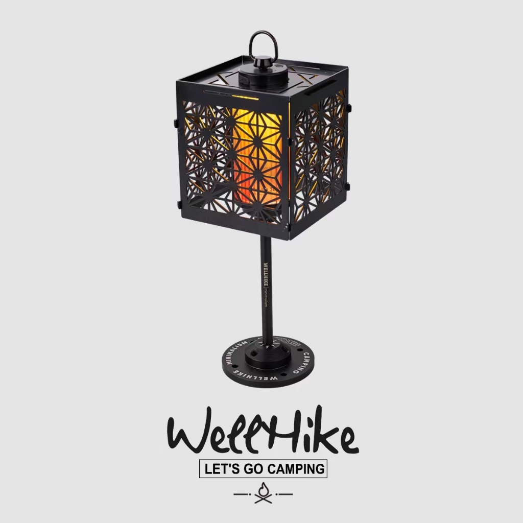 Wellhike โคมไฟ GZ ฉลุลาย แบบพกพา สร้างสรรค์ สําหรับตั้งแคมป์กลางแจ้ง 38 ดวง