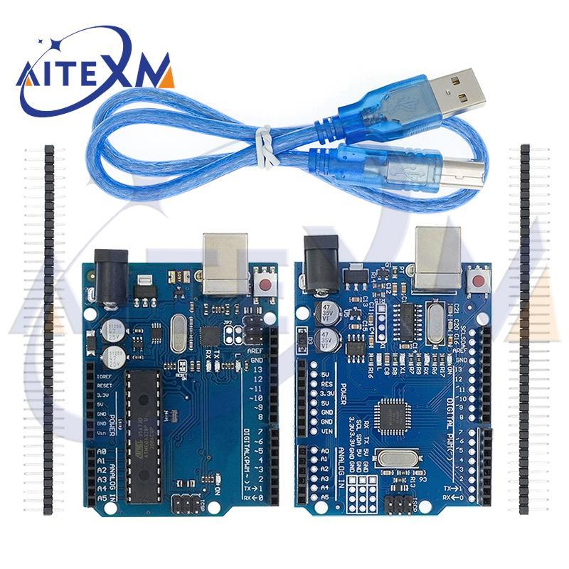 บอร์ด UNO R3 UNO UNO R3 CH340G+MEGA328P/ATMEGA16U2+MEGA328P ชิป 16Mhz สําหรับ Arduino UNO R3 บอร์ดพั