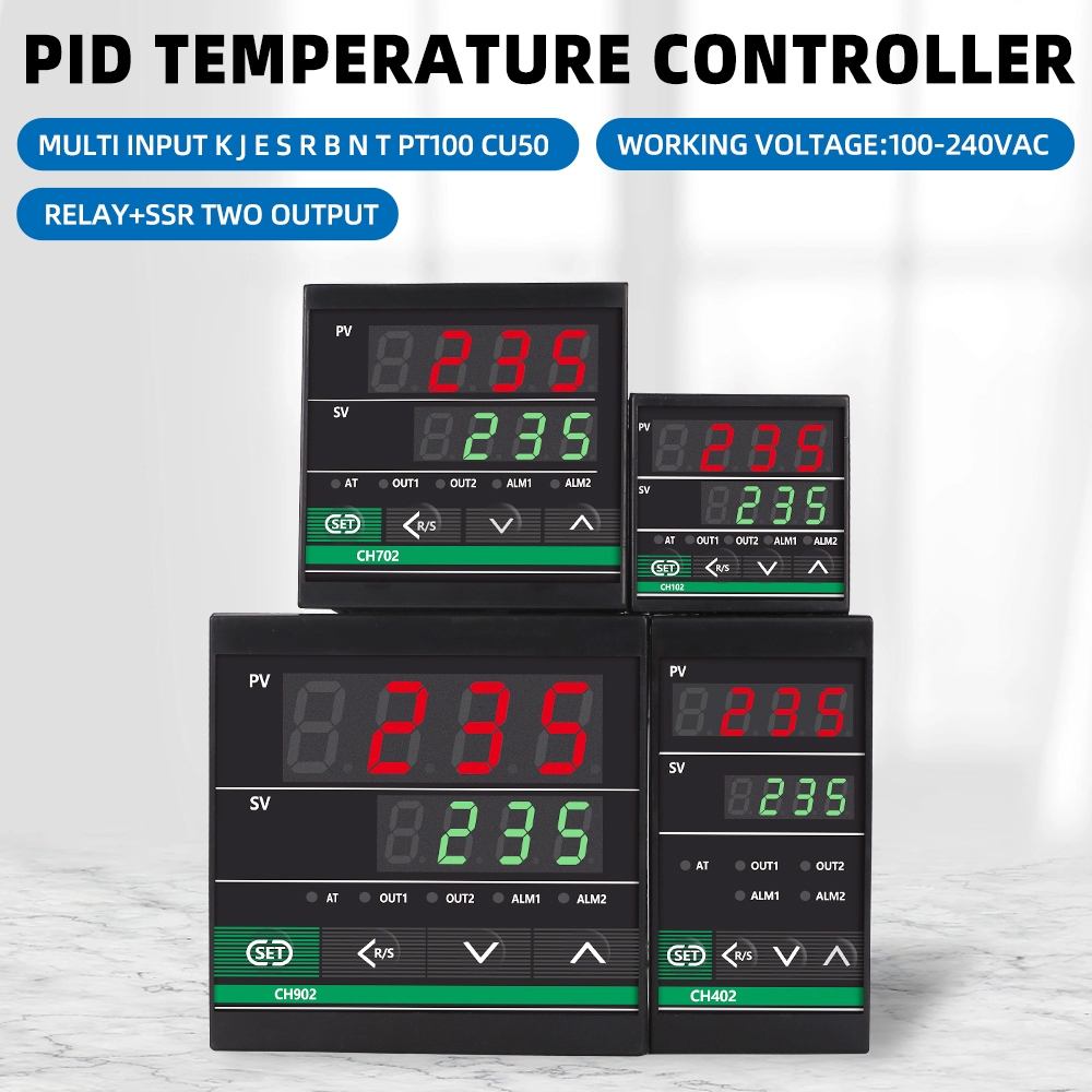 Taxnele Thermostat อุณหภูมิดิจิตอล PID Controller CH102 CH402 CH702 CH902 SSR รีเลย์เอาต์พุต