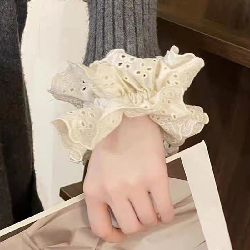 🔥🔥ใหม่ ยางรัดผม ขนาดใหญ่ ประดับลูกไม้ สไตล์ฝรั่งเศส เรโทร สําหรับผู้หญิง 2024