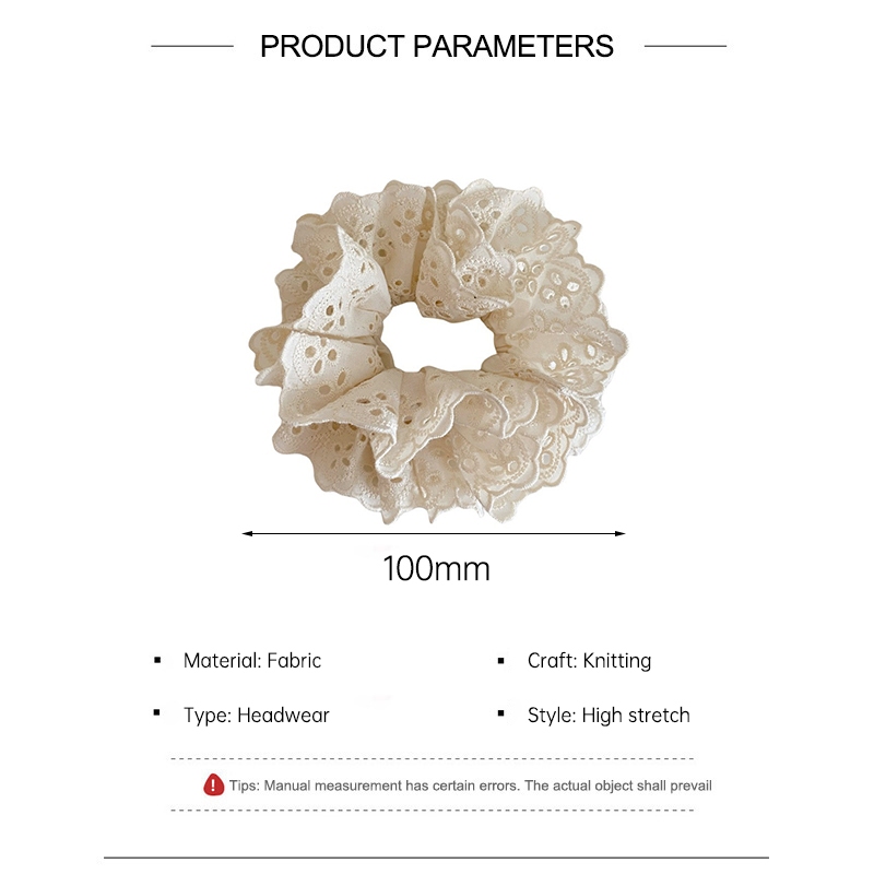 🔥🔥ใหม่ ยางรัดผม ขนาดใหญ่ ประดับลูกไม้ สไตล์ฝรั่งเศส เรโทร สําหรับผู้หญิง 2024