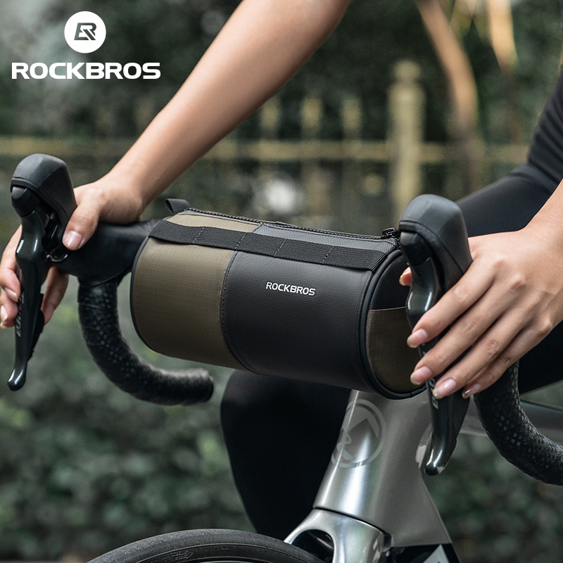 【TH Delivery】ROCKBROS กระเป๋าติดแฮนด์จักรยาน 1.7L ทรงกระบอก กะทัดรัด กันละอองน้ำ สำหรับปั่นระยะสั้น — صورة 2