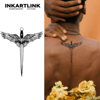 ดาบเทวดา สติกเกอร์รอยสักชั่วคราว รอยสักมายากลกันน้ำติดทนนาน …