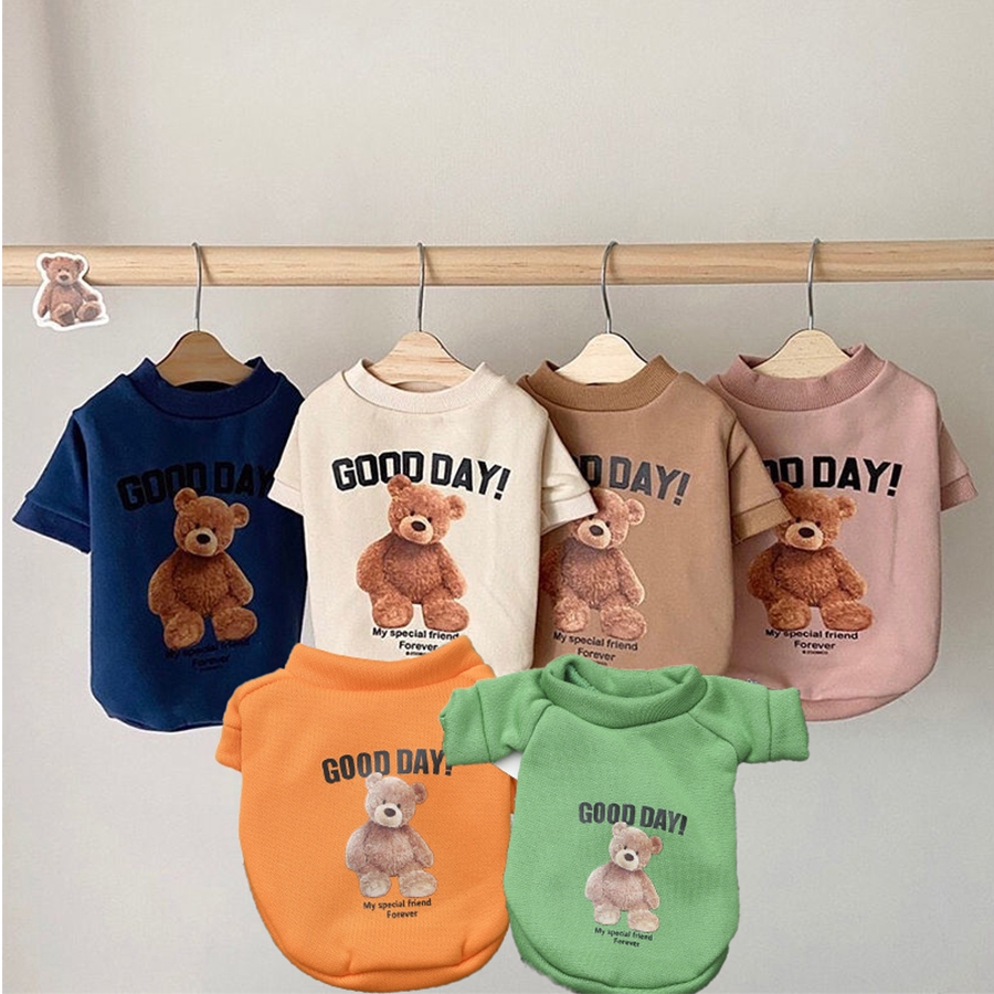 เสื้อผ้าสัตว์เลี้ยง ตุ๊กตาหมีน่ารัก ให้ความอบอุ่น แฟชั่นฤดูใบไม้ร่วง และฤดูหนาว สําหรับสุนัข แมว