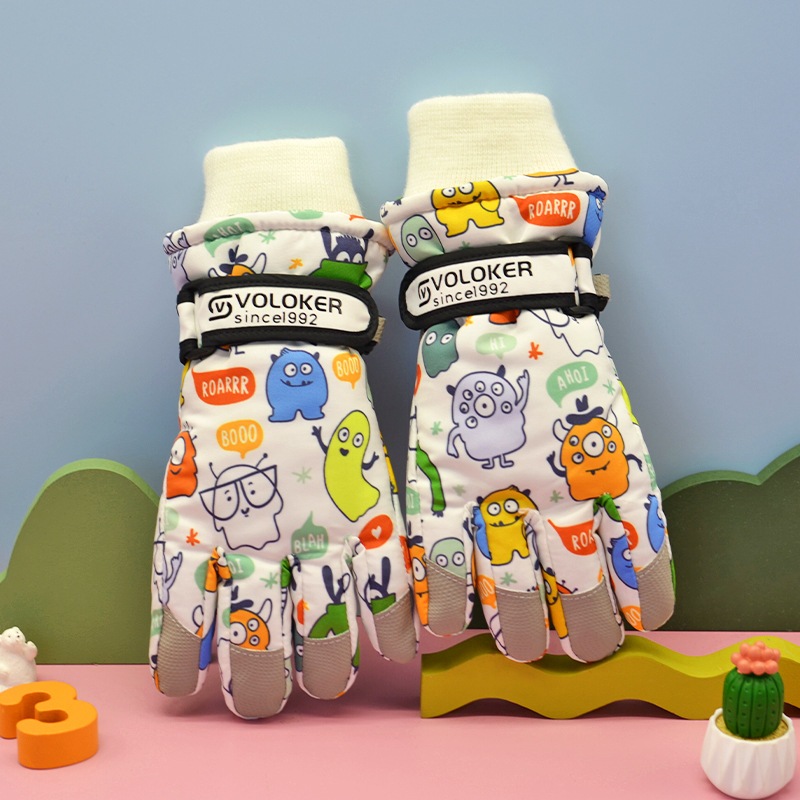 Kufun ถุงมือเล่นสกี ห้านิ้ว หน้าจอสัมผัส กันน้ํา ให้ความอบอุ่น กันลื่น ทนต่อการสึกหรอ สําหรับผู้หญิง และผู้ชาย ในฤดูหนาว