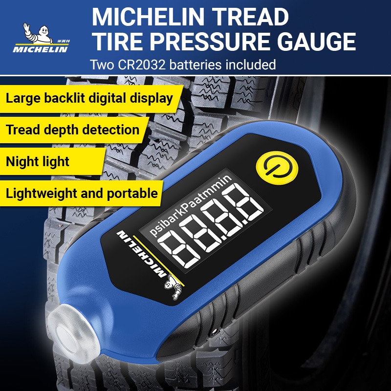 เครื่องวัดความดันลมยาง M2209 M2210 Michelin อเนกประสงค์ พร้อมไฟ LED