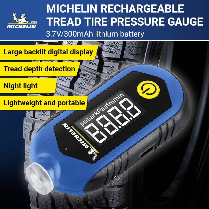 เครื่องวัดความดันลมยาง M2209 M2210 Michelin อเนกประสงค์ พร้อมไฟ LED - รูปที่ 4