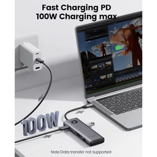Orico USB C Hub Docking 10 in 1 USB C Dongle พร้อม HDMI 4K + PD100W + 3 * USB3.0 + Ethernet สําหรับ MacBook (PW11)