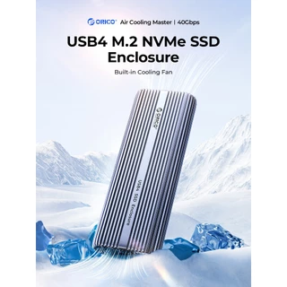Orico M.2 NVMe SSD Enclosure USB4 กรณีอลูมิเนียมพัดลมในตัวสําหรับ NVMe/PCIE SSD (ACOM2-U4)