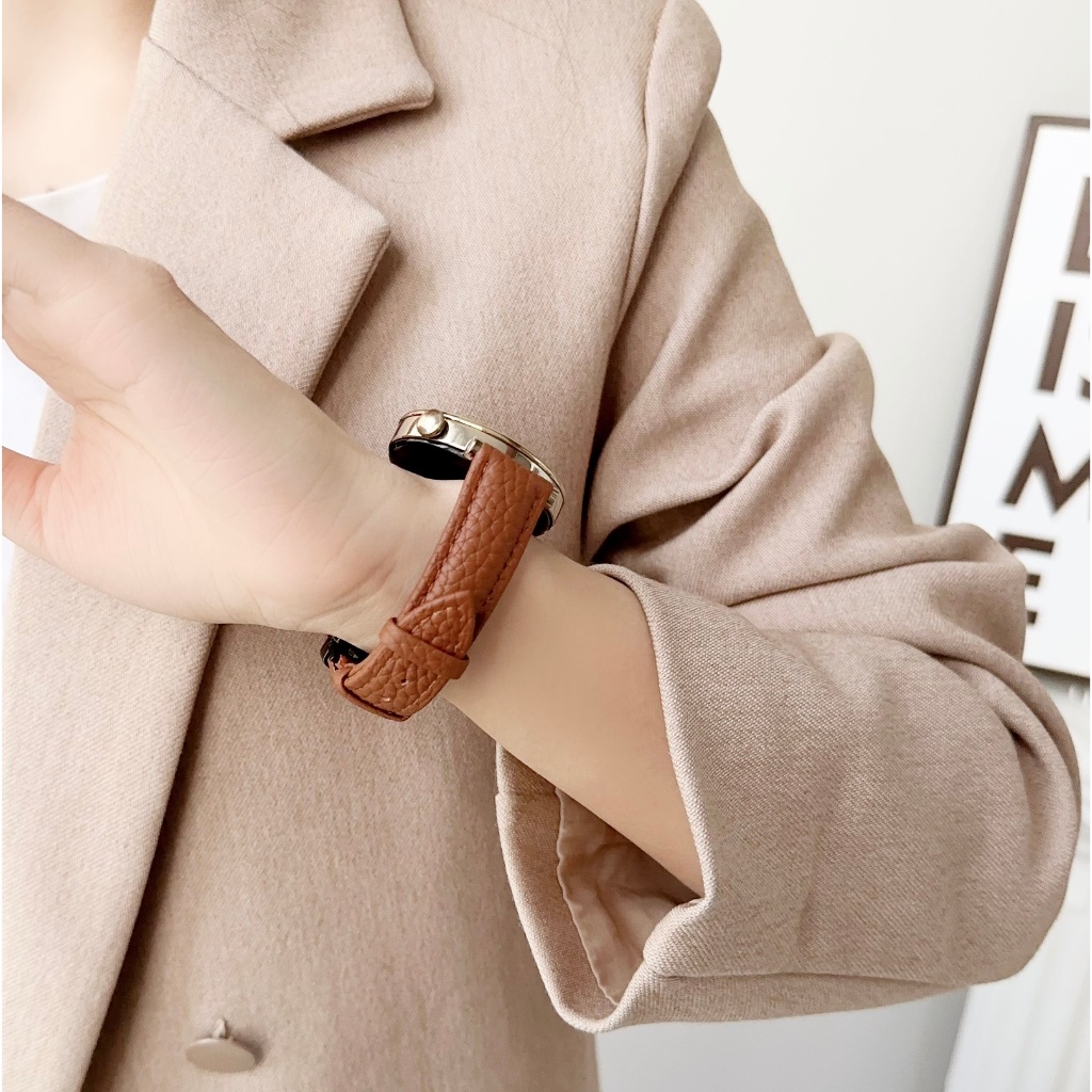 สายนาฬิกาข้อมือ หนังวัวแท้ แบบนิ่ม หัวเข็มขัดโลหะ สําหรับ huawei Watch gt 4 Strap 41 มม. Garmin Venu 3S Garmin Venu 2S vivoactive 4S Smart Watch huawei gt 4