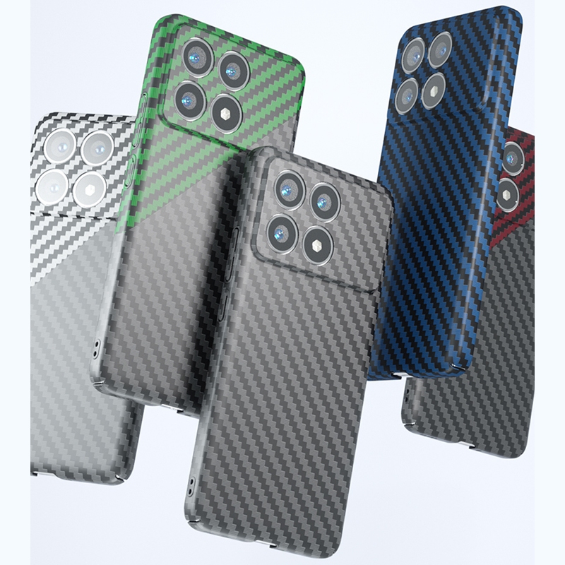 Ultra Thin PC เคสโทรศัพท ์ สําหรับ Redmi K70 K70Pro K70E poco X6 Pro poco F6 Pro Double-Faced Carbon