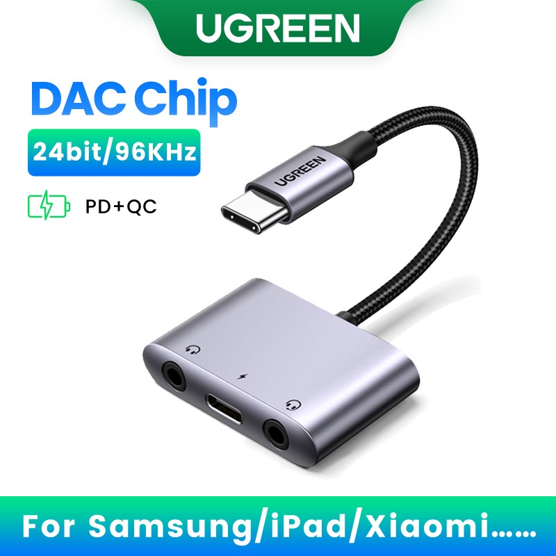 Ugreen 3 In 1 2 - In - 1 Usb C To 3 . 5 มม. เคสแท็บเล็ต สําหรับ Samsung Note 10 Note 10 Air5 4 iPad 
