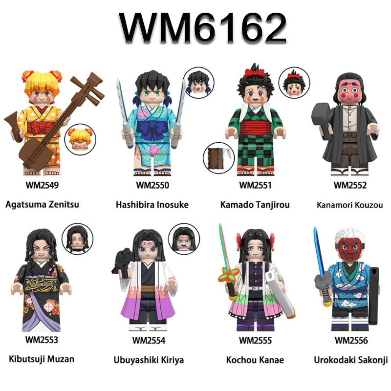 ชุดอนิเมะสําหรับเด็ก WM2553 Demon Slayer Kimetsu no Yaiba Kamado Tanjiro minifigure บล็อกตัวต่อของเล