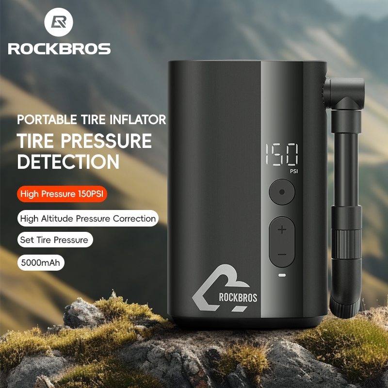 【TH Delivery】ROCKBROS เครื่องปั๊มลมไฟฟ้าไร้สาย แรงดันสูง ขนาดเล็ก แบบพกพา สําหรั