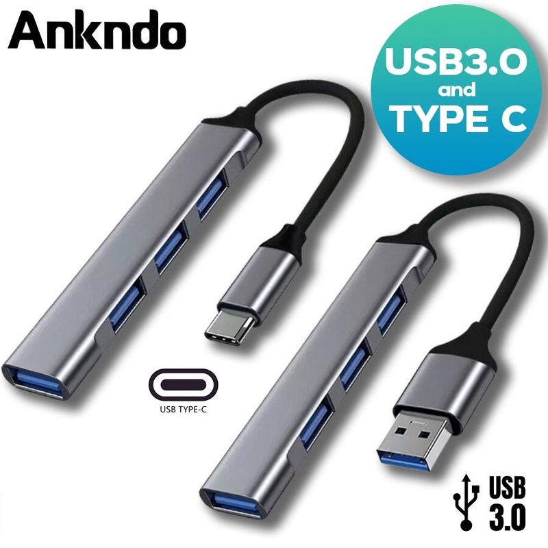 USB HUB ความเร็วสูง 4 พอร์ตฮับ USB 3.0 Type-C HUB Adapter สำหรับ PC /NOTEBOOK /LABTOP อุปกรณ์เสริมคอมพิวเตอร์
