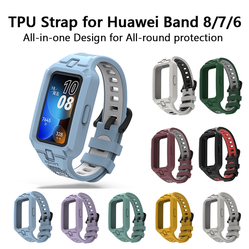 สําหรับ Huawei Band 11/11Pro/10/9/8/7/6 สายรัดซิลิโคนอ่อนนุ่มพร้อมสายรัดข้อมือสําหรับ Huawei Band 10 9/Huawei Band 11 Smartwatch สร้อยข้อมือ