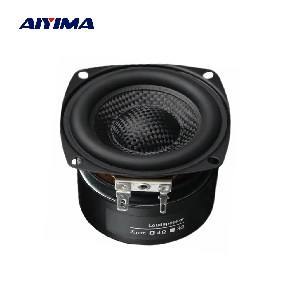 Aiyima ลําโพงวูฟเฟอร์ไฟเบอร์กลาส 50W HiFi 4 8 โอห์ม 3 นิ้ว 1 ชิ้น