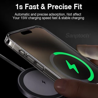 Ultra Slimsantypochสําหรับmagneticiคริสตัลclearเคสโทรศัพท์สําหรับiphone 17 16 15 14 13 12 Pro Maxไม่เหลืองฝาครอบPcสําหรับiPhone 15 14 Plus Thin & Light Protection Casi