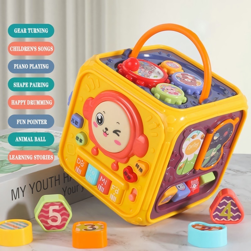 ของเล่นเพื่อการศึกษา 6 in 1 พร้อมดนตรี คณิตศาสตร์ เกมกิจกรรม ของเล่นเพื่อการศึกษา สําหรับเด็ก 1 ปี และเด็กวัยหัดเดิน ของขวัญวันเกิด
