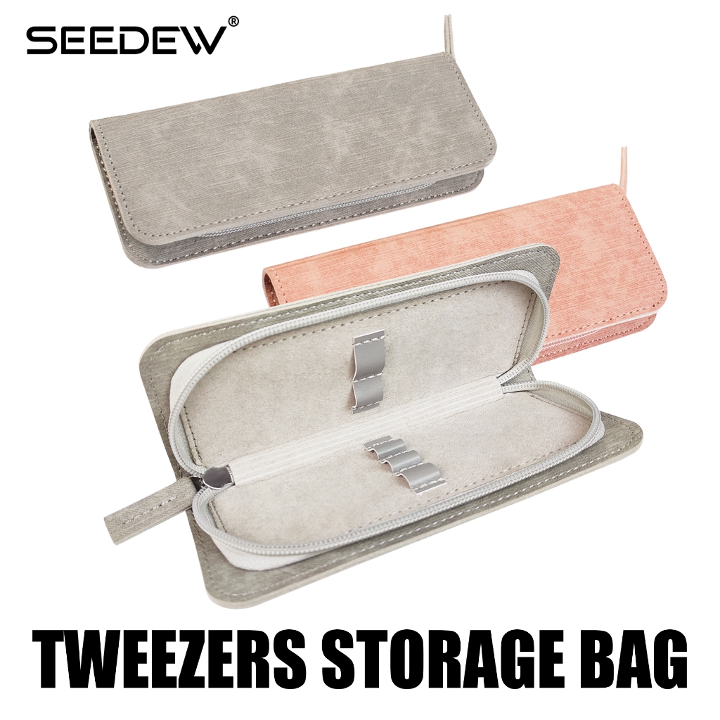 Seedew ซิปแหนบกล่องเก็บเครื่องมือแต่งหน้ากรณี Professional การต่อขนตา อุปกรณ์เสริม