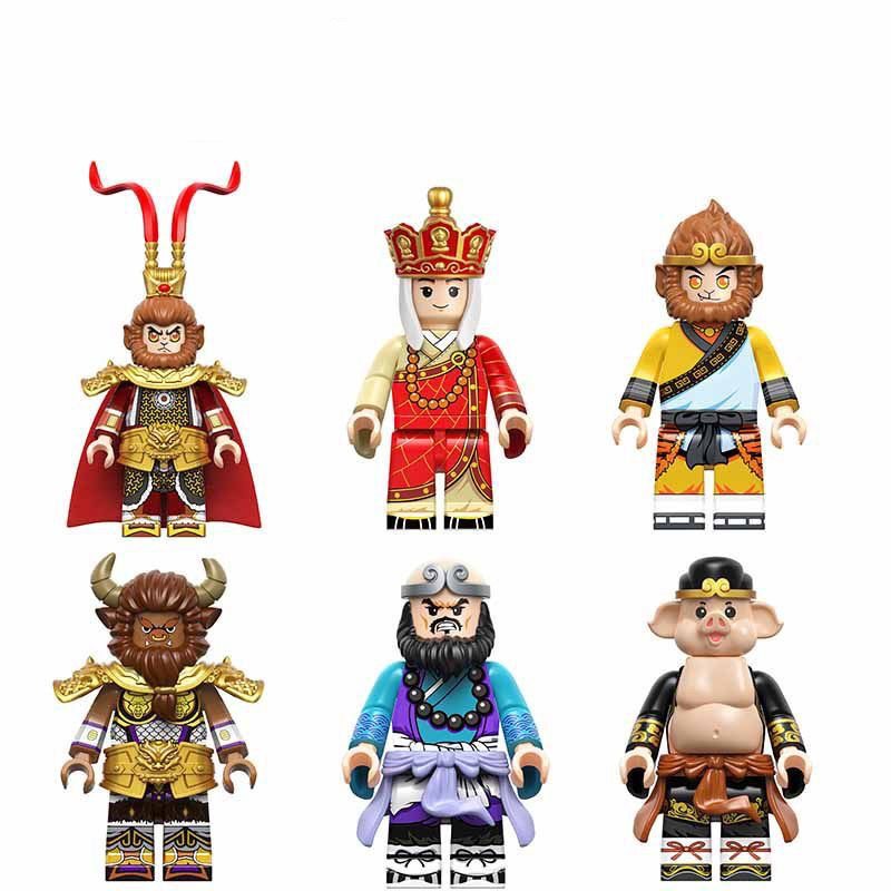 ฟิกเกอร์ Journey to the West Wukong Monkey King Block QL10101-10106 ของเล่นสําหรับเด็ก
