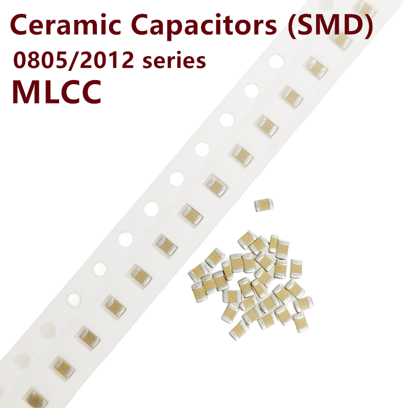 ตัวเก็บประจุ 0805 2012 SMD 1UF 2.2UF 4.7UF 10UF 22UF 47UF 100UF 6V3 10V 16V 25V 35V 50V X7R X5R K=±1
