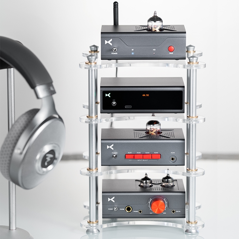 XDUOO X-R01 Multilayer อะคริลิค XR01 HIFI Rack เหมาะสําหรับซ้อนแอมป์เล็ก, ตัวถอดรหัสสําหรับ MT-602 M